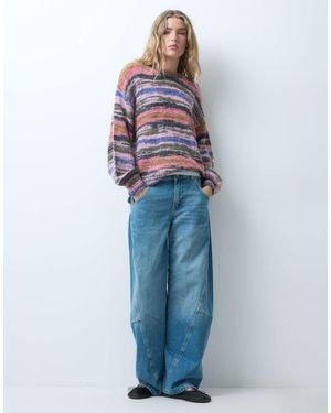 JJXX Spacedye Knitted Jumper - Blue