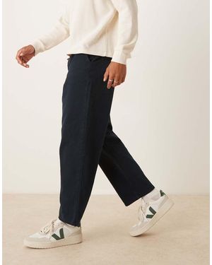 ASOS Pantalones De Corte Tapered Holgado De - Blanco