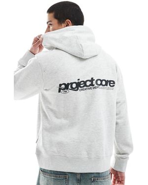 Jack & Jones – oversize-kapuzenpullover - Grau