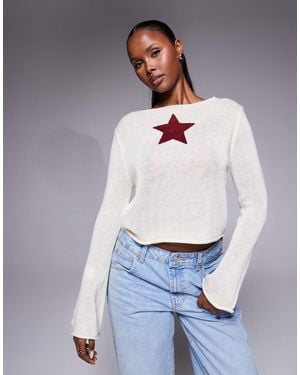Princess Polly – big star – strickpullover - Grau