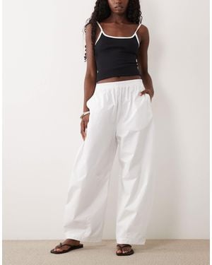 ARKET Barrel-Leg Cotton Pants - White