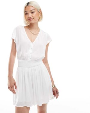 Superdry Short Sleeve Printed Playsuit - White