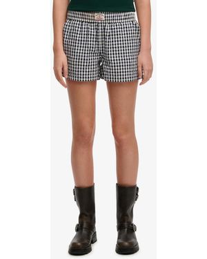 Superdry Cotton Stripe Elasticated Shorts - Blue