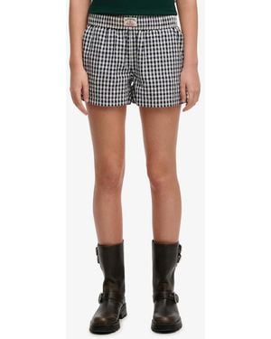 Superdry Cotton Stripe Elasticated Shorts - Blue