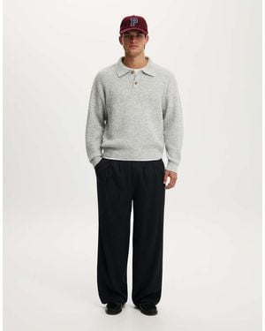Cotton On Super Baggy Pleated Pant - Grey