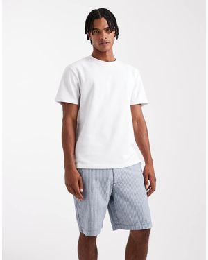 Hollister Pantalones Cortos Grises De Corte Sartorial Con Cinturilla Flexible De - Blanco
