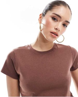 Cotton On 90's Fitted Baby Tee - Brown
