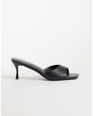 Raid Mules De Tacón De Ante Sintético Marrón-Negro - Neutro
