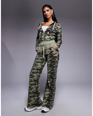 Juicy Couture Cotton Rich Y2k Wide Leg Cargo joggers Co-ord - Grey
