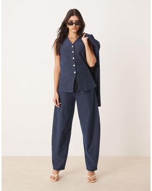 ASOS – barrel-leg-hose - Blau