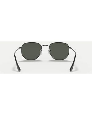 Ray-Ban Hexagonal Flat Lenses Irregular Polarised Sunglasses With Lens - Black
