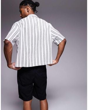 ASOS Boxy Oversized Crochet Shirt - White