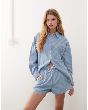 Noisy May – jeanshorts zum hineinschlüpfen - Blau