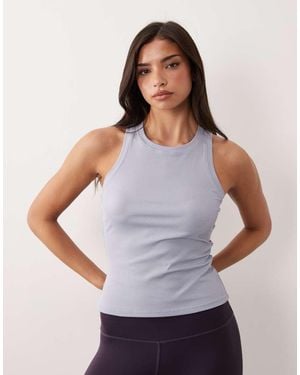 4505 Engineered Rib Gym Singlet - Purple