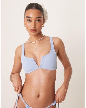 ASOS – maya – mix and match – cropped-bikinioberteil - Blau