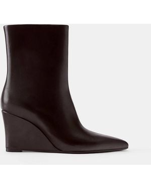 Pull&Bear Stiefeletten mit keilabsatz - Braun