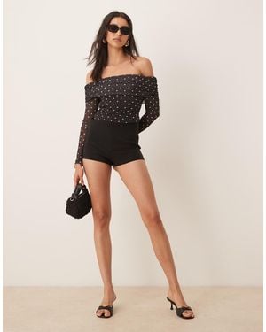 ASOS Bengaline Hot Trousers - Natural