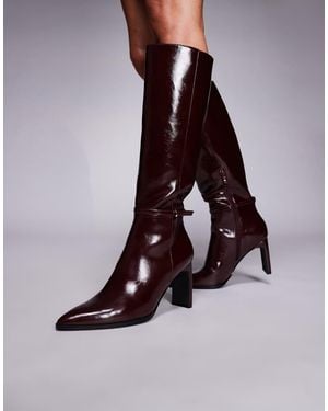 Forever New Ankle Strap Knee High Boots - Brown