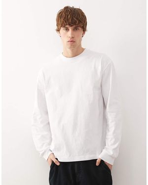 Weekday Relaxed Long Sleeve T-Shirt - White