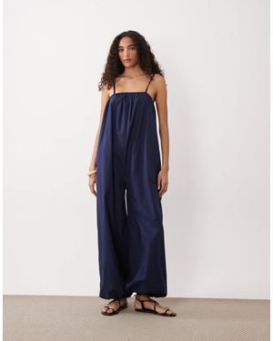 ASOS Asos Design Tall Balloon Leg Jumpsuit - Blue