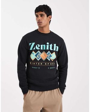 Only & Sons Zenith Print Sweatshirt - Black