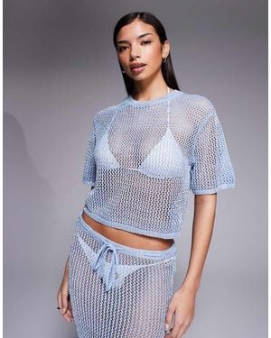 River Island Co-Ord Cut And Sew Top - Blue
