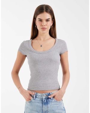ASOS Scoop Neck Baby Tee - Grey
