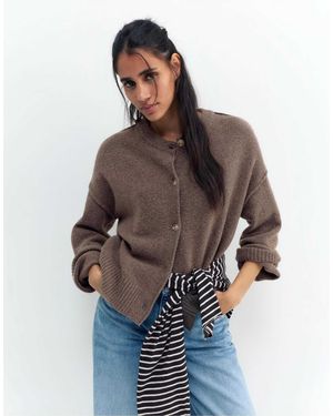 Pull&Bear – strickjacke - Braun