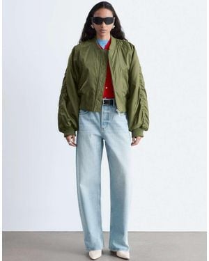 & Other Stories Balloon Fit Jeans With Turn Up Hem - Blue