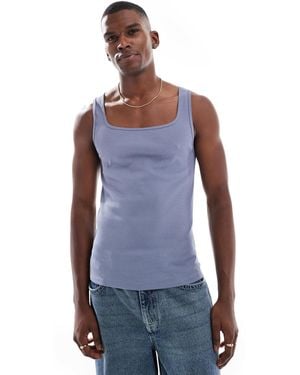 ASOS Essentials Muscle Fit Vest - Blue