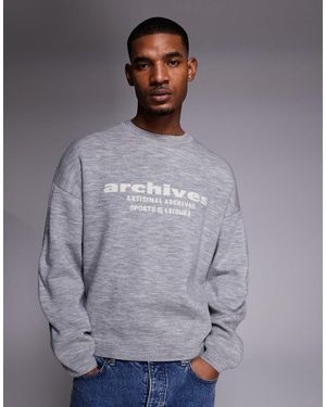 ASOS – oversize-strickpullover - Grau
