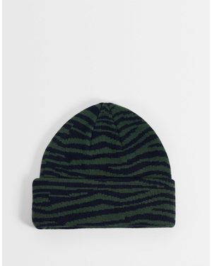 ASOS Mütze mit zebramuster - Blau