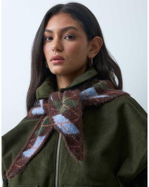 Accessorize Argyle Driehoekssjaal - Zwart