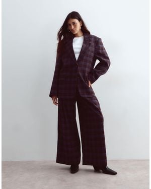 ARRANGE Pleated Wide Leg Pants Co-Ord - Purple