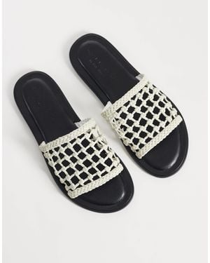 ASOS Fabiola Premium Weave Mule Sandals - White