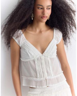 Stradivarius Flowing Button-up Top - Grey