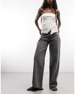 Daisy Street Low Rise Boyfriend Jeans - Grey