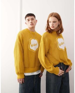 Kickers Unisex Sweatshirt With Logo - Yellow