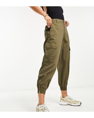 River Island Cuffed Cargo Trousers - Natural