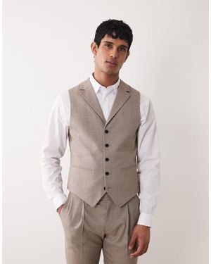 ASOS Skinny Suit Waistcoat - Natural