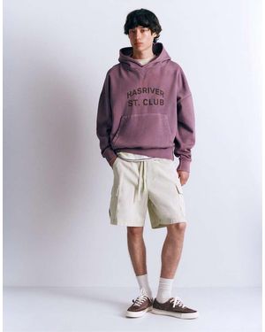 Pull&Bear Cargo Bermuda Shorts - Purple