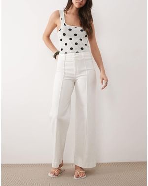 Mango Paloma High Waist Wide Leg Jean - Natural