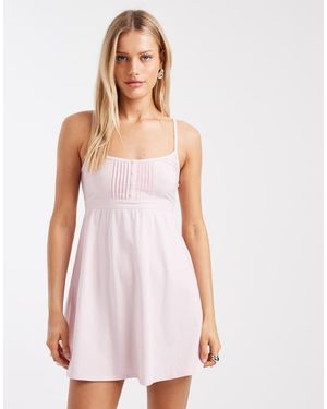 Hollister Y2k Pintuck Knit Mini Dress - Pink