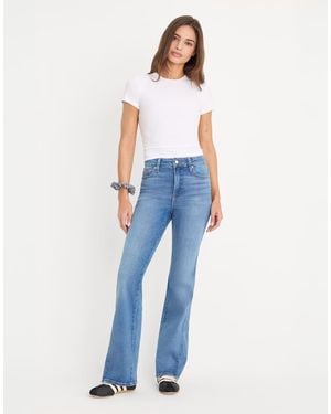 GOOD AMERICAN Soft Tech High Waist Bootcut Jeans - Blue