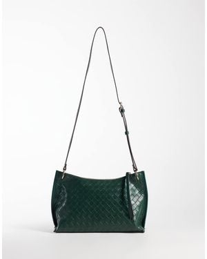 Accessorize Woven Crossbody Bag - White