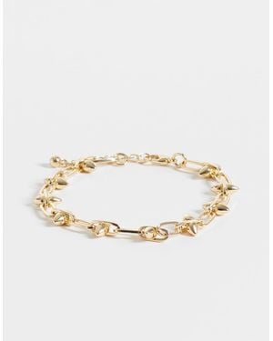 Reclaimed Vintage Unisex Chain Link Bracelet - Metallic