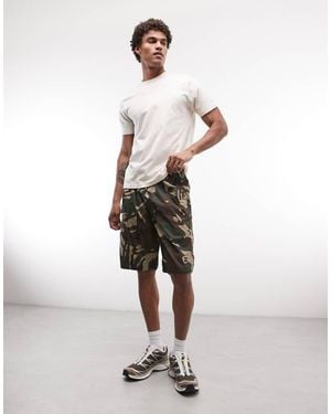 Aape By A Bathing Ape Pantalones Cortos Cargo Holgados Con Estampado De Camuflaje De - Blanco