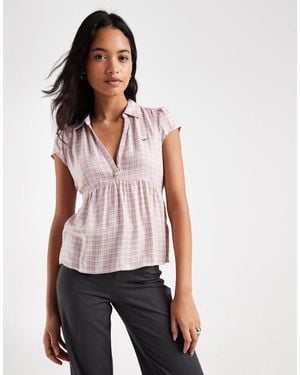 Hollister Kurzärmliges babydoll-hemd - Rot