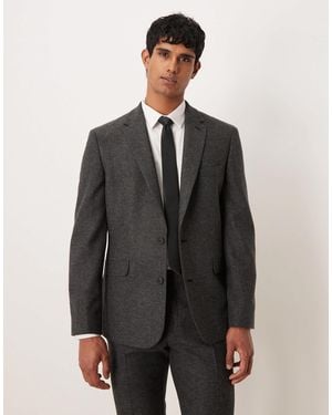 ASOS Slim Suit Jacket With Wool - Gray