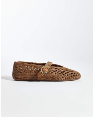 Steve Madden Alara Woven Ballet Flats - Brown